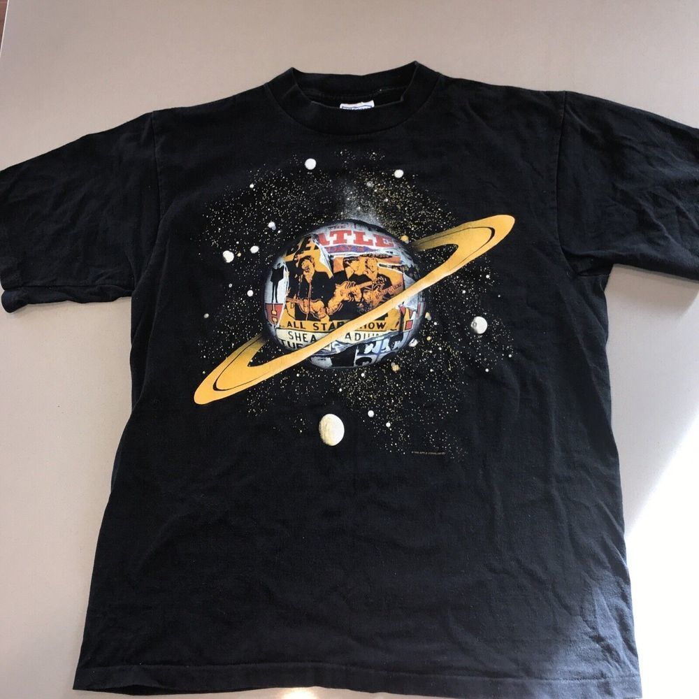 Vintage The Beatles Anthology 2 1996 Black Short Sleeve T-Shirt Size Large USA